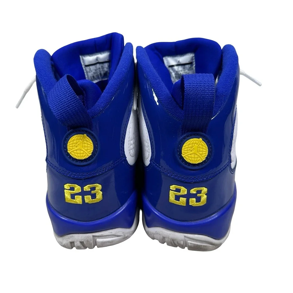 Air Jordan 9 Retro Kobe Bryant PE White Concord Tour Yellow 302370-121 Mens 12